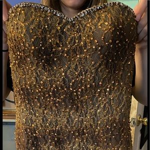 Brown prom dress